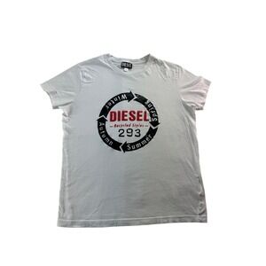 Diesel Diego Graphic T Shirt Recycled Styles 293 White Mens Size‎ Medium Urban